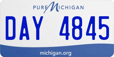 MI license plate DAY4845