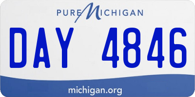 MI license plate DAY4846
