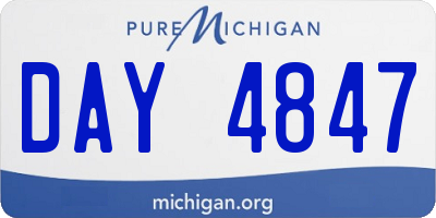 MI license plate DAY4847