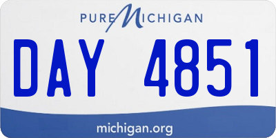 MI license plate DAY4851