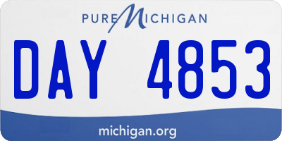 MI license plate DAY4853