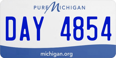 MI license plate DAY4854