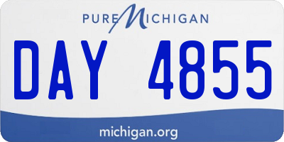 MI license plate DAY4855