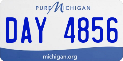MI license plate DAY4856