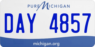 MI license plate DAY4857