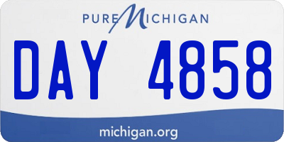 MI license plate DAY4858