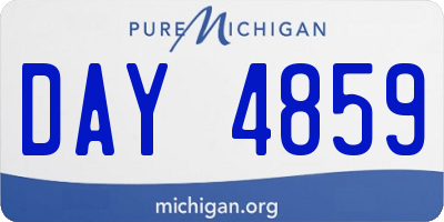 MI license plate DAY4859