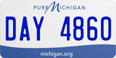 MI license plate DAY4860