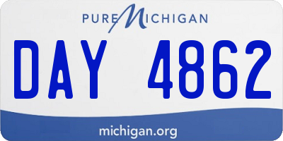 MI license plate DAY4862