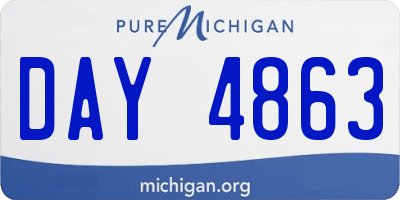 MI license plate DAY4863