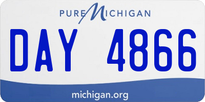 MI license plate DAY4866