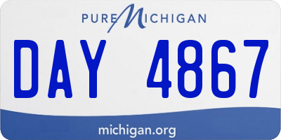 MI license plate DAY4867