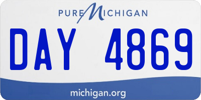MI license plate DAY4869