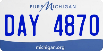 MI license plate DAY4870