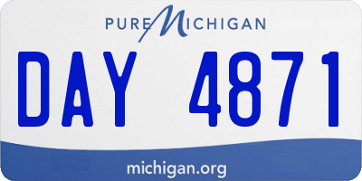 MI license plate DAY4871