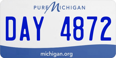 MI license plate DAY4872