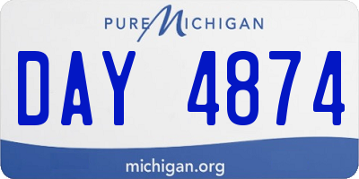 MI license plate DAY4874