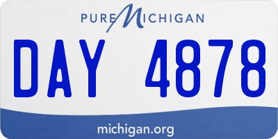 MI license plate DAY4878