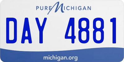 MI license plate DAY4881