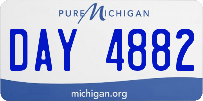 MI license plate DAY4882