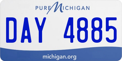 MI license plate DAY4885