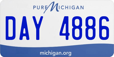 MI license plate DAY4886