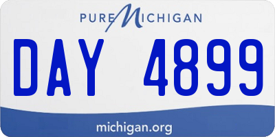 MI license plate DAY4899
