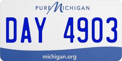MI license plate DAY4903