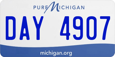 MI license plate DAY4907