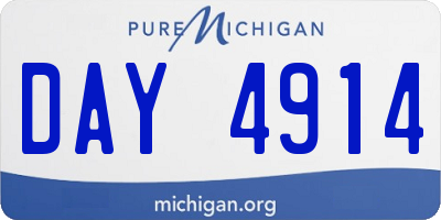 MI license plate DAY4914