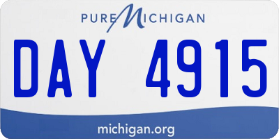 MI license plate DAY4915