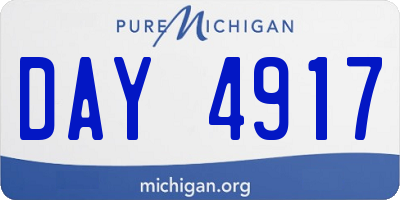 MI license plate DAY4917