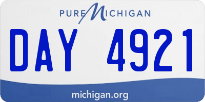 MI license plate DAY4921
