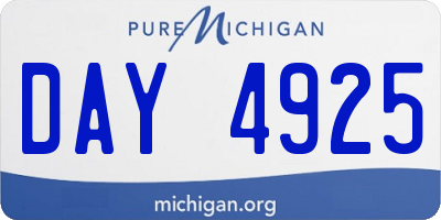 MI license plate DAY4925