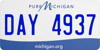 MI license plate DAY4937