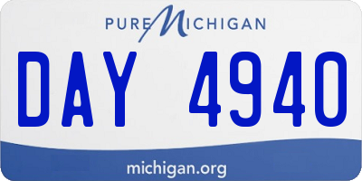 MI license plate DAY4940