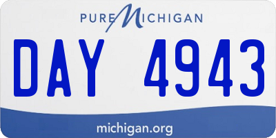 MI license plate DAY4943