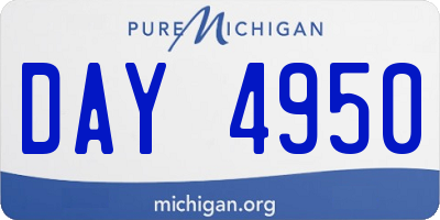 MI license plate DAY4950