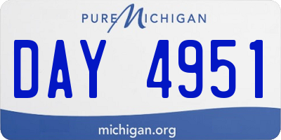 MI license plate DAY4951