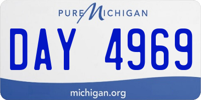 MI license plate DAY4969