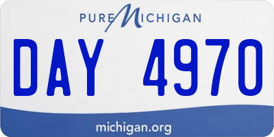 MI license plate DAY4970