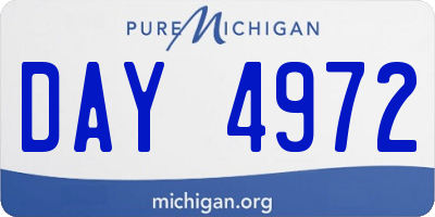 MI license plate DAY4972