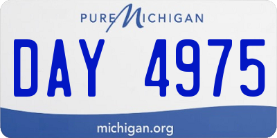 MI license plate DAY4975