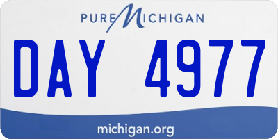 MI license plate DAY4977