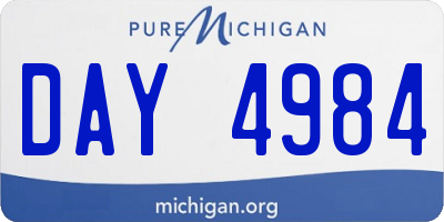 MI license plate DAY4984