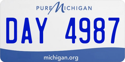 MI license plate DAY4987