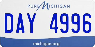 MI license plate DAY4996