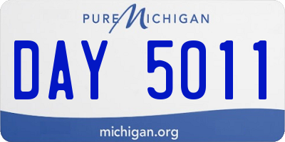 MI license plate DAY5011