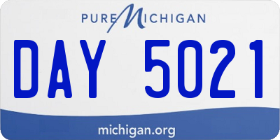 MI license plate DAY5021