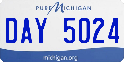 MI license plate DAY5024